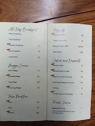 Irani Standard Tea menu 1