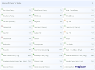 Cake 'N' Bake menu 1