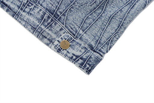 Title 14, Jacquard Stone Washed Denim Jacket for Men and ...