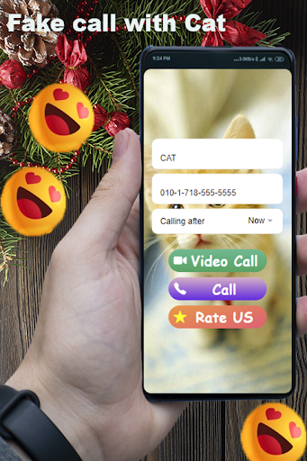 Screenshot Fake Call from cat game Simula