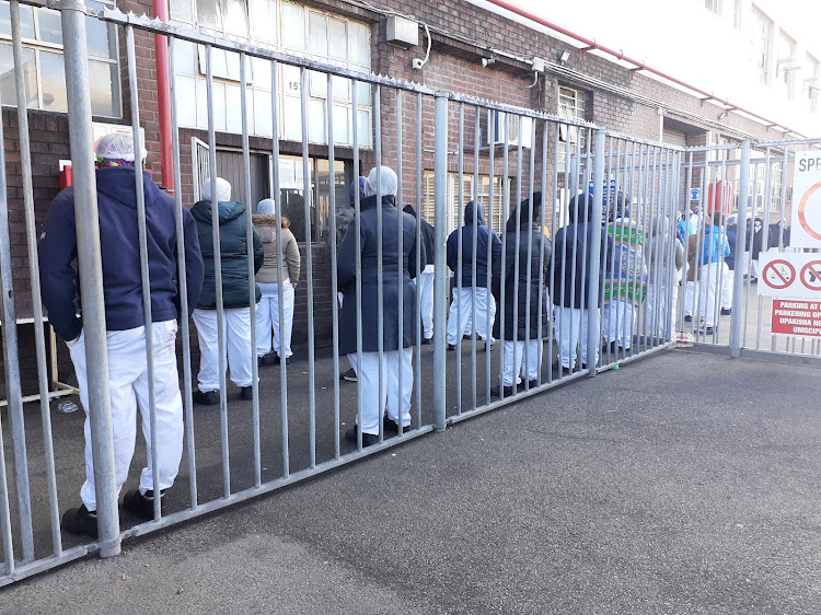 Workers at the Britos Sasko Bakery in Sidwell, Port Elizabeth, refuse to enter the factory on June 12, demanding they be given 14 days to self-isolate