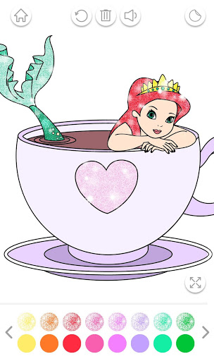 Screenshot Mermaid Coloring Page Glitter