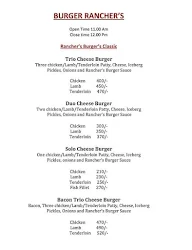 Burger Ranchers menu 2