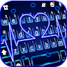 Neon Blue Heartbeat Keyboard T icon