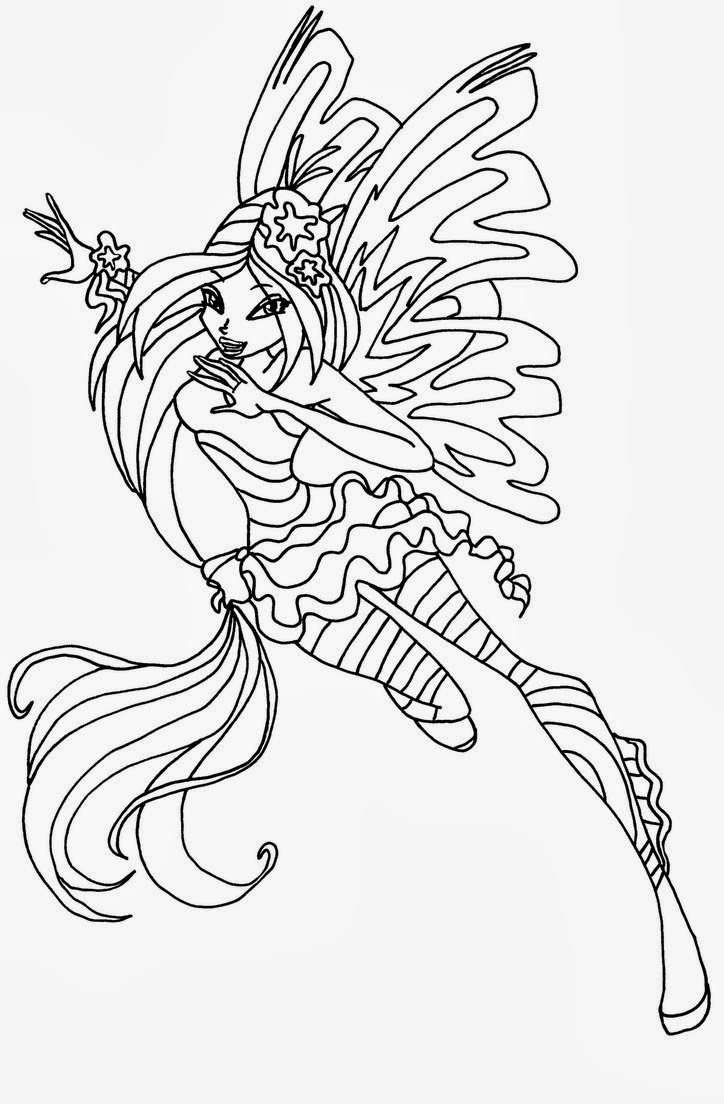 Flora Sirenix Da Colorare Disegni Winx Flora Sirenix Stampare E