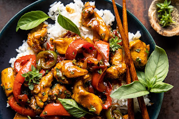 25 Minute Black Pepper Jalapeño Basil Chicken Stir Fry