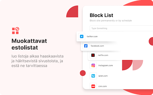 BlockSite: Estä verkkosivustot ja pysy keskittyneenä