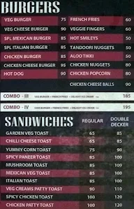 The Creams menu 2