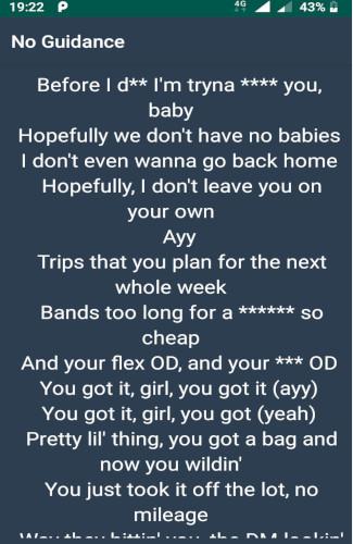 Chris Brown - No Guidance ft. Drake Lyrics
