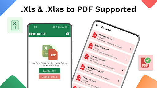 Screenshot Xls, Xlsx to PDF Converter