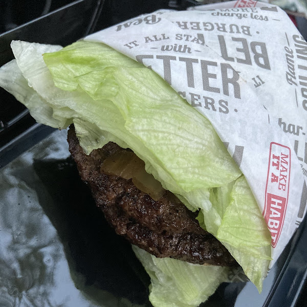 Lettuce wrapped double charburger (no cheese or tomato)