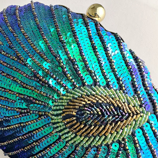 Title 7, Womens Vintage Beaded One shoulder Crossbody C...