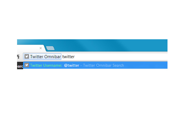 Omnibox Twitter chrome extension