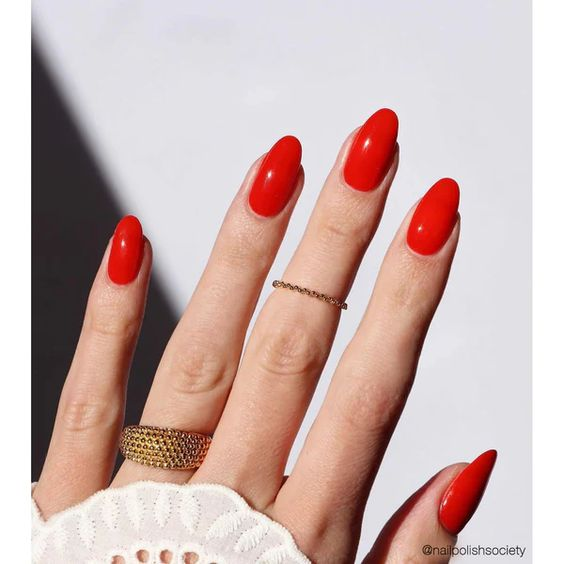 Another version of the red nails you can rock for  days 
