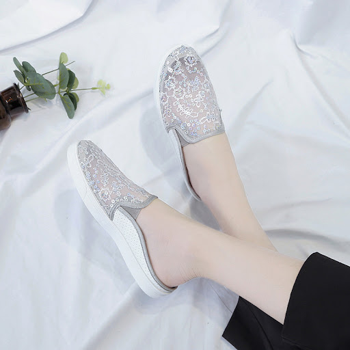 Title 3, New Baotou Womens Viscose Shoes with Lace Half...