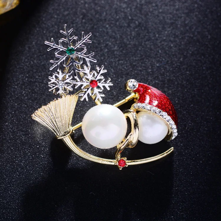 Title 5, Broche de Noël Petit Bonhomme de Neige Mignon, ...