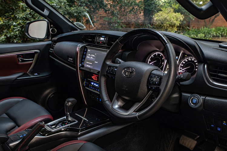 Black and maroon leather adorns the interior of the 2.8 models. Picture: SUPPLIED