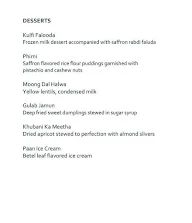 Paasha - JW Marriott Pune menu 7