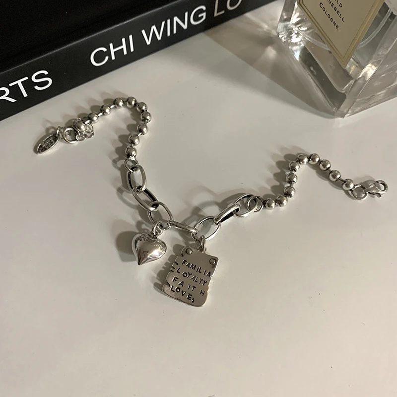 Title 4, Bracelet femme en argent sterling S925 avec pla...