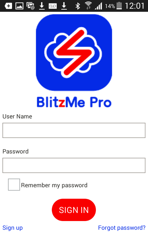 Android application BlitzMe Pro screenshort