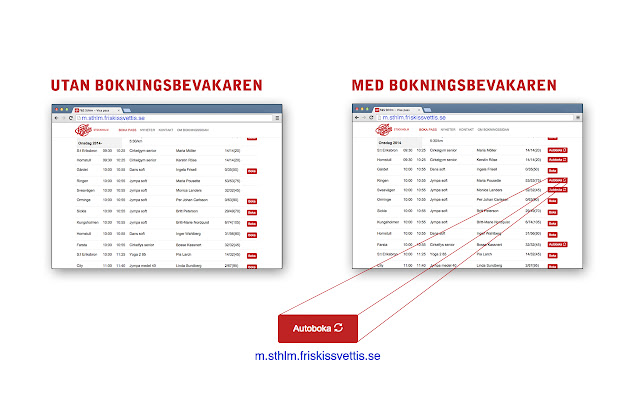 Bokningsbevakaren Friskis Sthlm