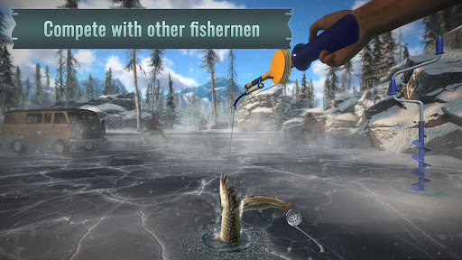 Screenshot Ice fishing game. Catch bass.