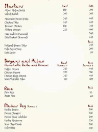 Mughlaistan menu 1