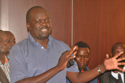 Kileleshwa MCA Robert Alai at a media briefing during the Africog meeting in Nairobi in April last year.