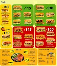 Subway menu 1