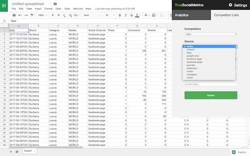 TrueSocialMetrics Sync