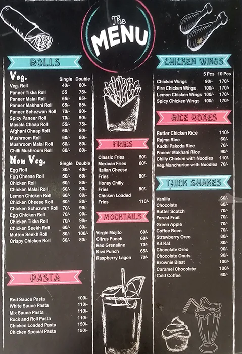 Rock & Roll menu 