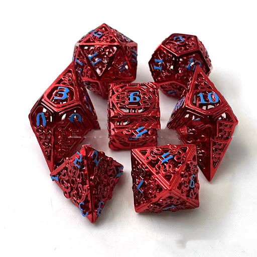 Title 8, Metal Polyhedron Hollow Dice — Elevate your tab...