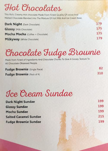 TIB - The Icecream Bakery menu 