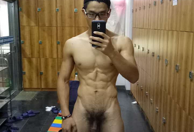 China- College Hunk in Campus Dorm