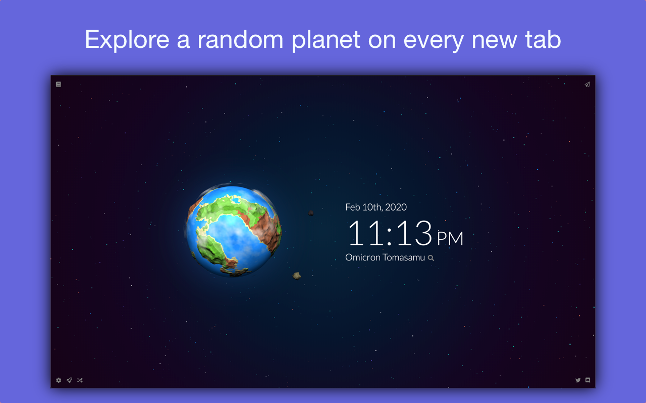 Tabiverse: Space & Planets in New Tab Preview image 3