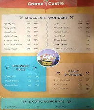 Creme Castle menu 1