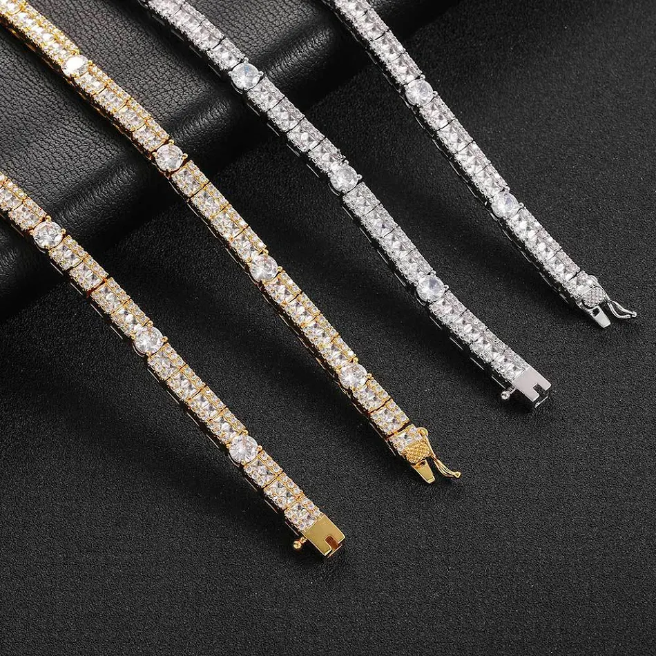 Pulseira Hip Hop Masculina Personalizada com Zircônia Design Exclusivo com Seu Nome ou Iniciais Joia Moderna para Homens Presente Especial