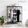 Kệ Treo Quần Áo Cao Cấp Phong Cách Hàn Quốc - Triple Hanger - Màu Đen