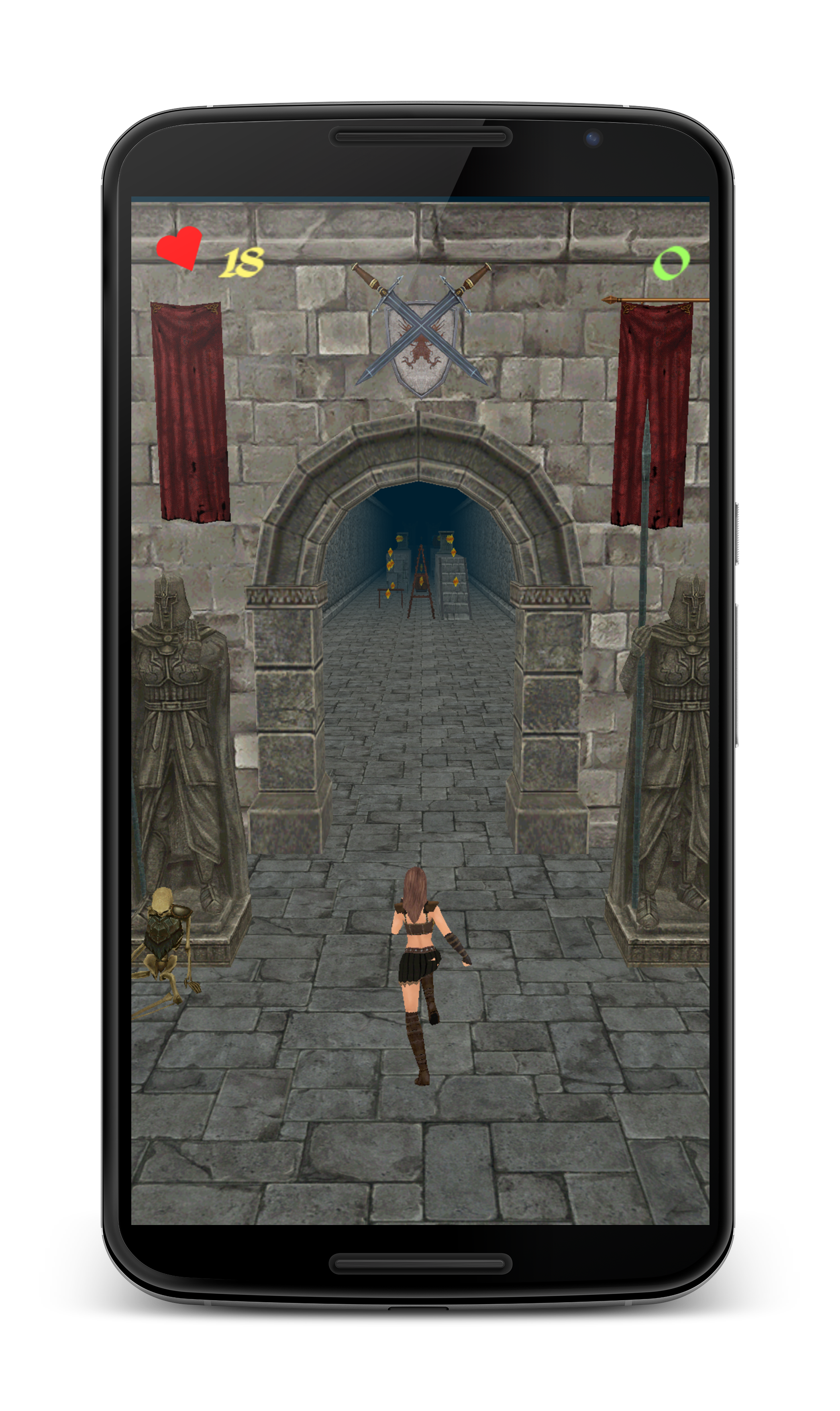 Android application Warrior Princess Temple Run screenshort
