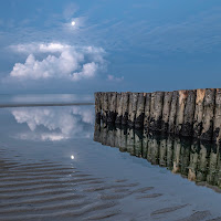 Riflessi di luna all'alba di 