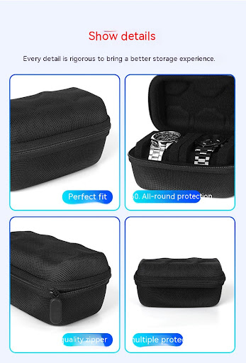 Title 6, Drop-resistant Hard Case Watch Storage Bag Prot...