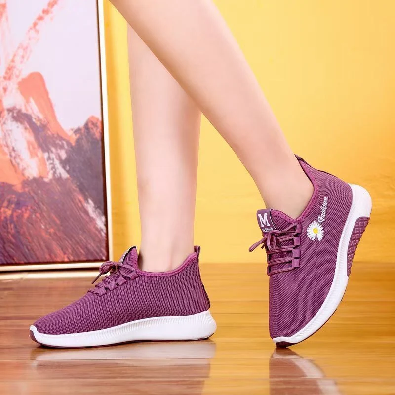 Nuevos Zapatos Casuales para Mujer con Diseño de Margaritas Pequeñas Zapatillas Deportivas de Moda para Correr Cómodas y Estilosas