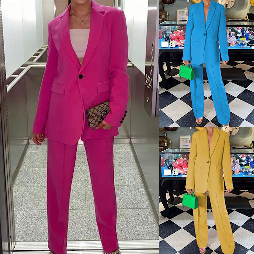 Title 3, Stylish Temperament Long Sleeves Suit Cigarette...