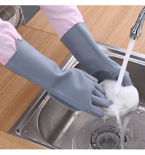 Title 20, Silicone Dishwashing Magic Gloves Heat Resistan...