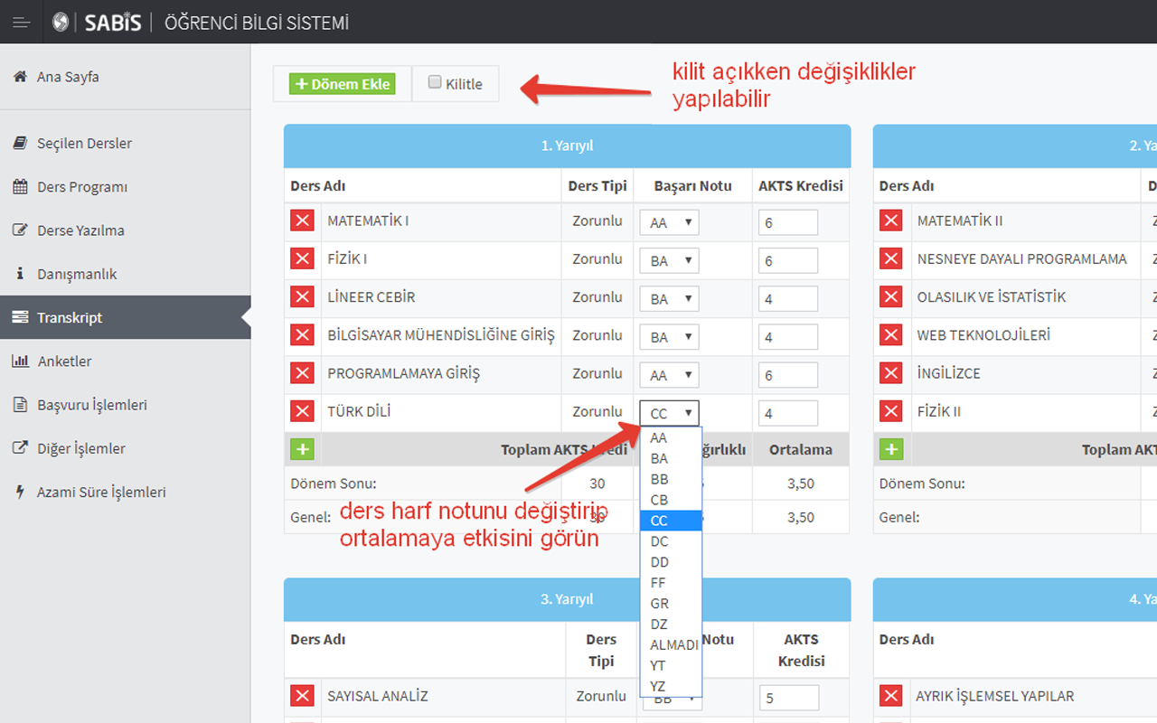 SABİS Transkript Editörü Preview image 0