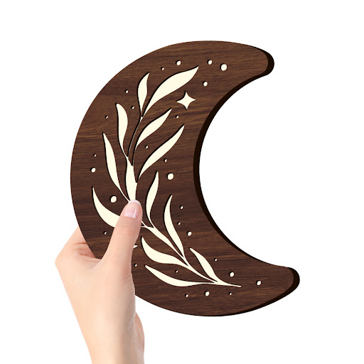 Title 1, Bohemian Style Three-dimensional Wooden Leaf Cr...