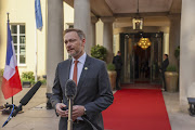 Christian Lindner, Germany's finance minister, speaks to members of the media at the G7 meeting of finance ministers and central bank governorsin Konigswinter, Germany, on Wednesday, May 18, 2022. Lindner said he's confident that Group of Seven finance chiefs will reach an agreement on additional financial aid for Ukraine. 