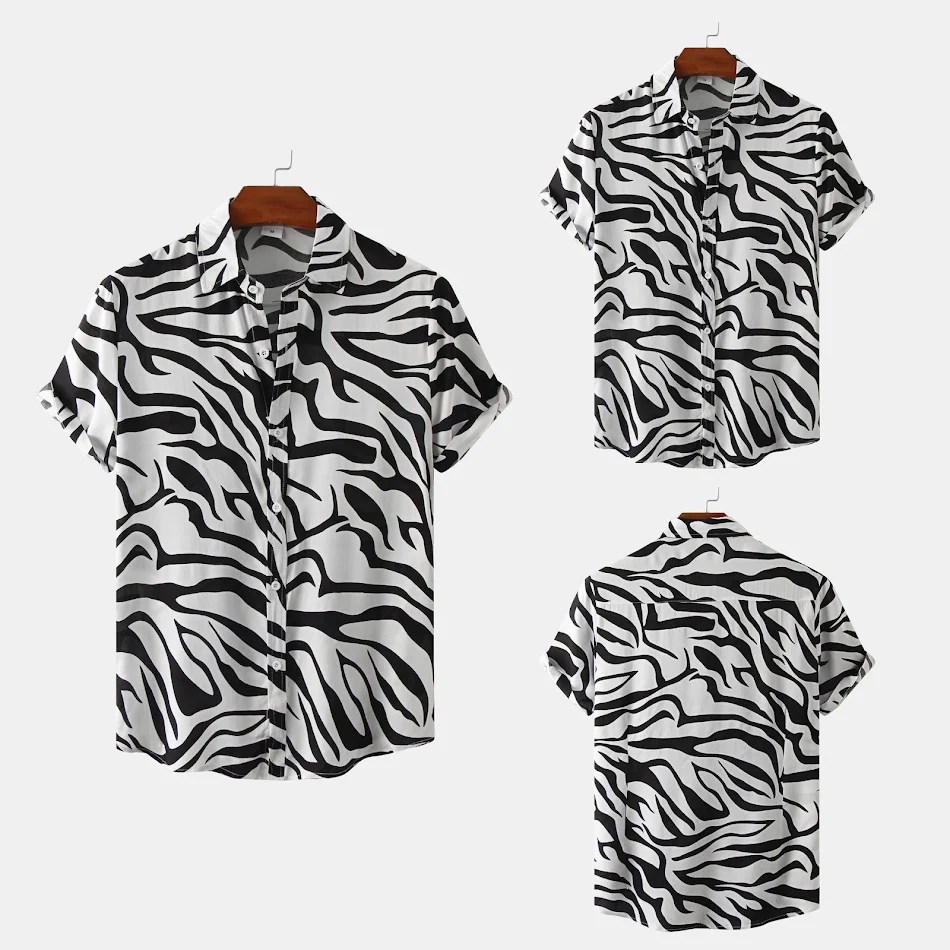 Camisa floral europeia e americana masculina manga curta Conforto e estilo para o verão Design moderno Ideal para praia e ocasiões casuais Frescor garantido