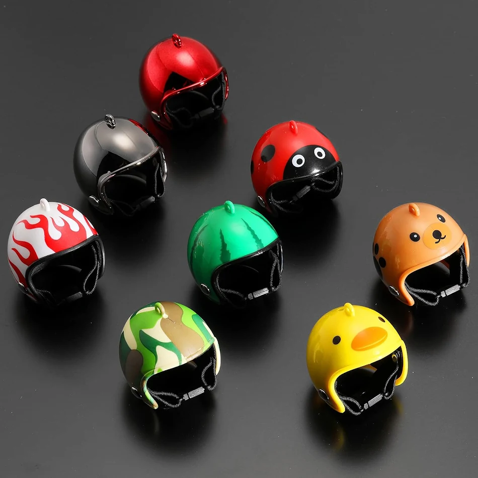 Casco da gallina per animali domestici Sicurezza divertente per uccelli piccoli Cappello duro Costumi e accessori per parrocchetti
