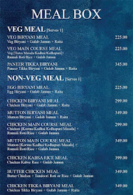 Persian Darbar menu 1